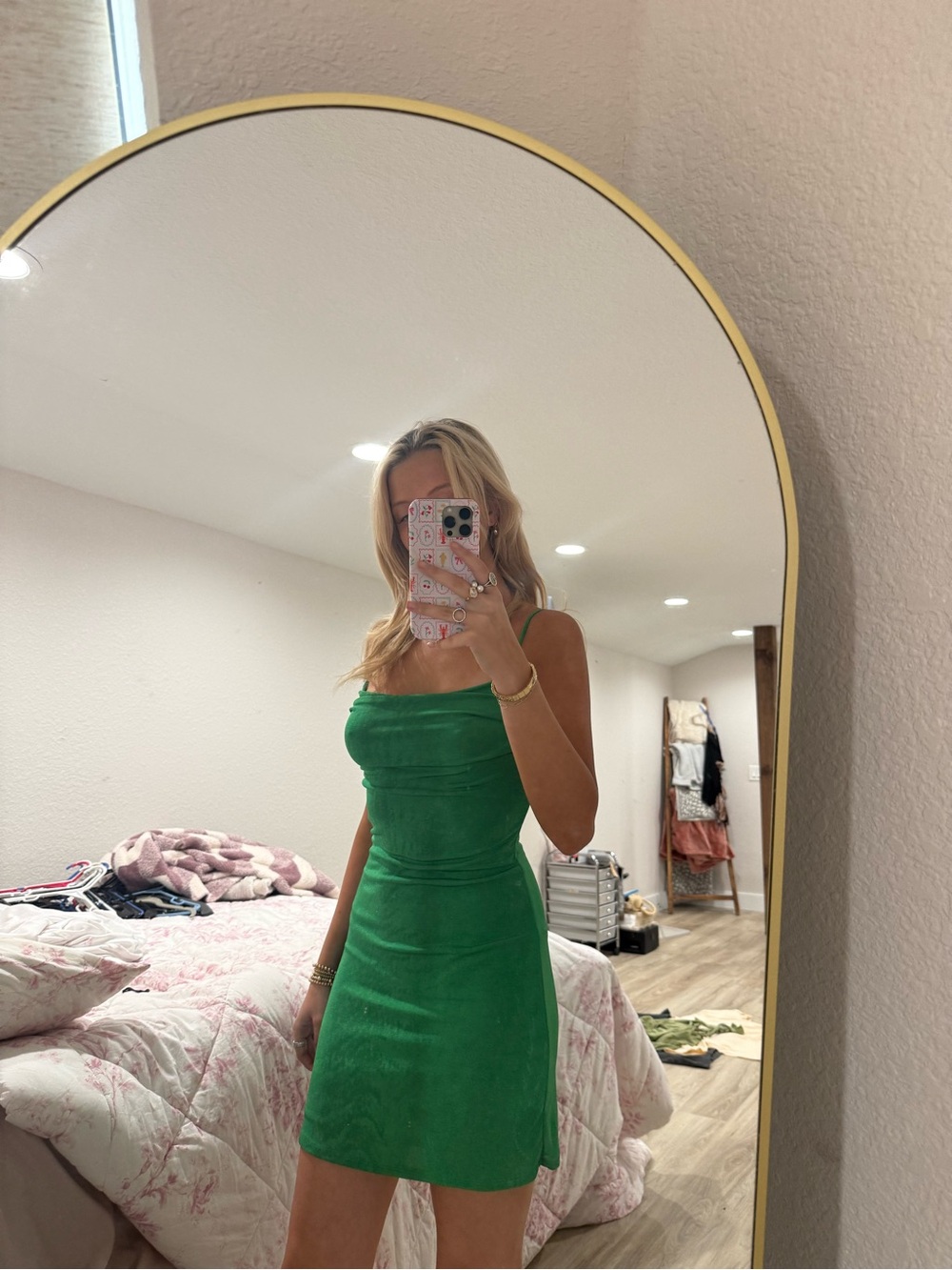 Green Spaghetti Strap Women’s Dress